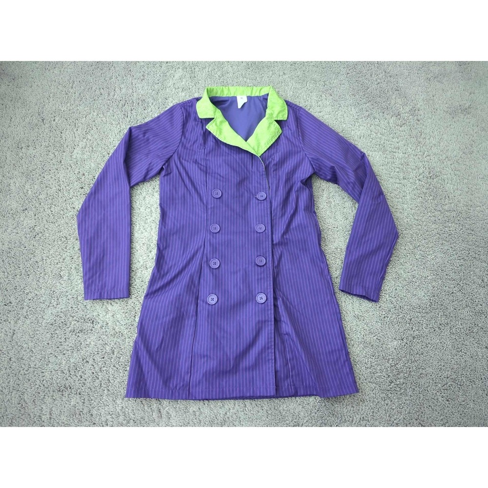 DC Comics Joker Blazer Womens M Halloween Costume Spirit Purple Pinstripe